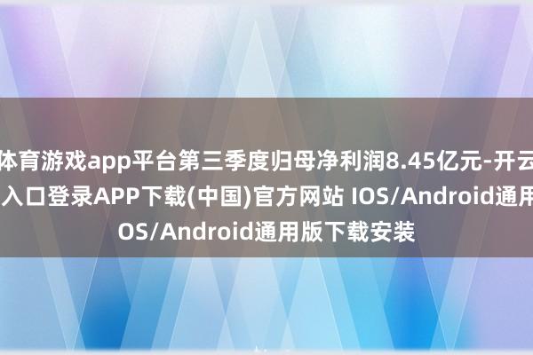体育游戏app平台第三季度归母净利润8.45亿元-开云kaiyun登录入口登录APP下载(中国)官方网站 IOS/Android通用版下载安装
