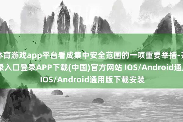 体育游戏app平台看成集中安全范围的一项重要举措-开云kaiyun登录入口登录APP下载(中国)官方网站 IOS/Android通用版下载安装