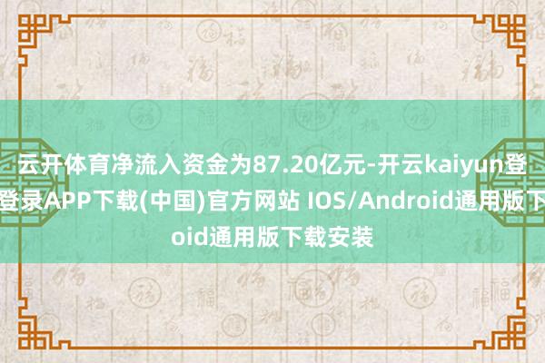 云开体育净流入资金为87.20亿元-开云kaiyun登录入口登录APP下载(中国)官方网站 IOS/Android通用版下载安装